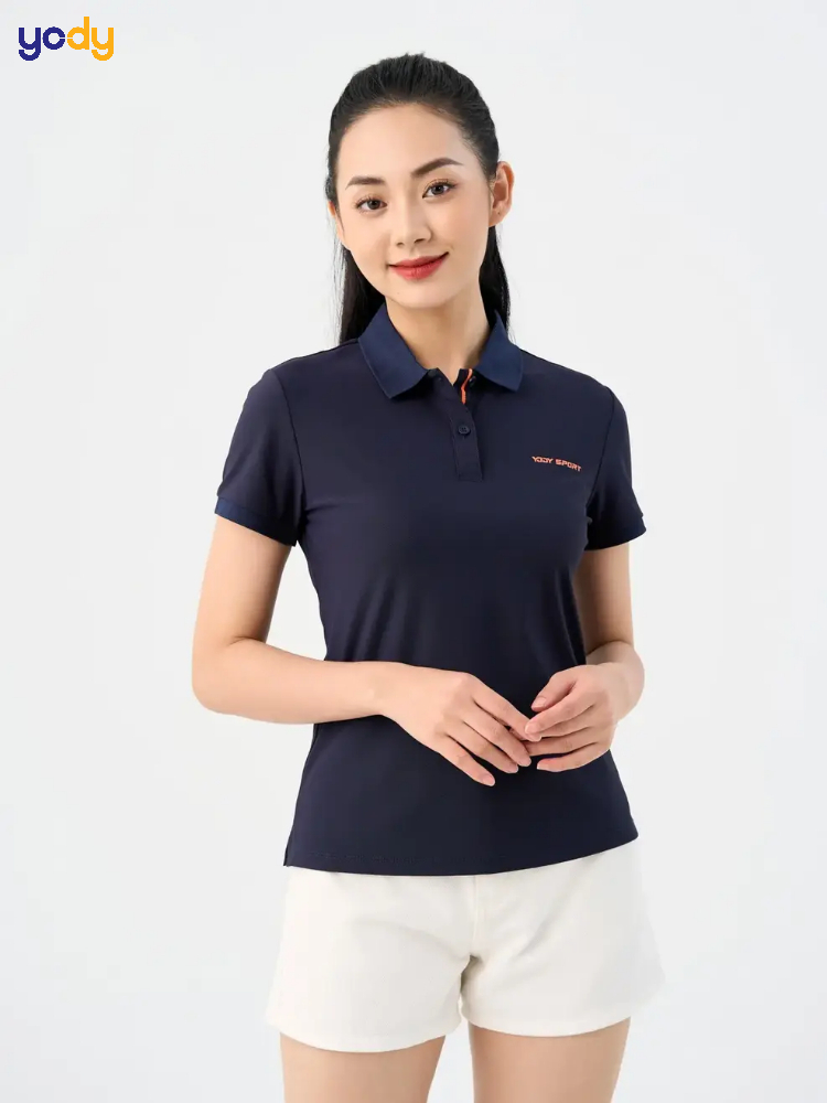 Áo Polo Nữ Yody Sport Phối Nẹp