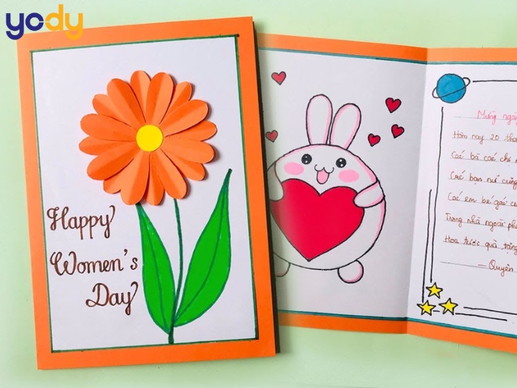 Cách làm thiệp 20 tháng 10 đơn giản