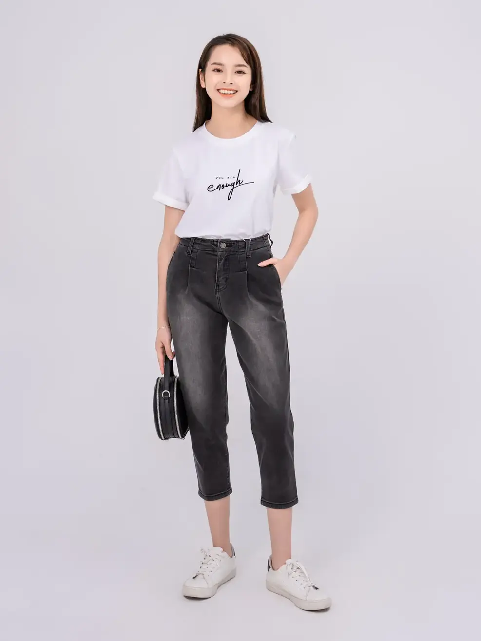 Quần jean nữ baggy lưng cao YODY hợp với nhiều phong cách khác nhau